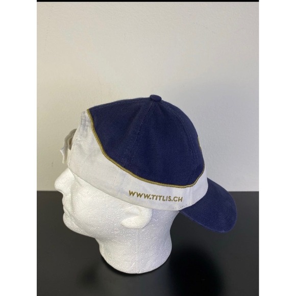 TITLIS Engelberg Cosmos Hat OS Blue White Gold Embroidery Switzerland Polydono - Picture 3 of 9